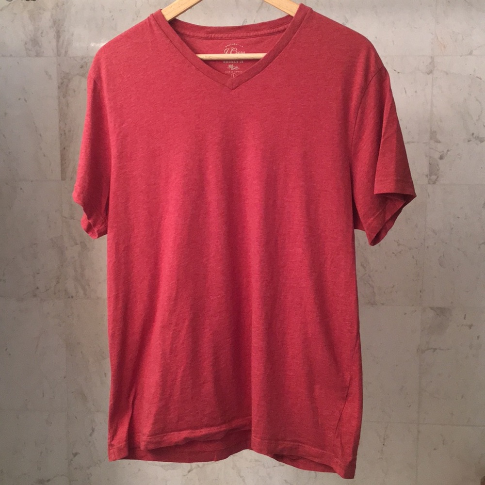 J. Crew Men’s Red V Neck Size L